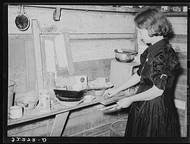 Wife of war veteran living in shantytown. Corpus Christi,...