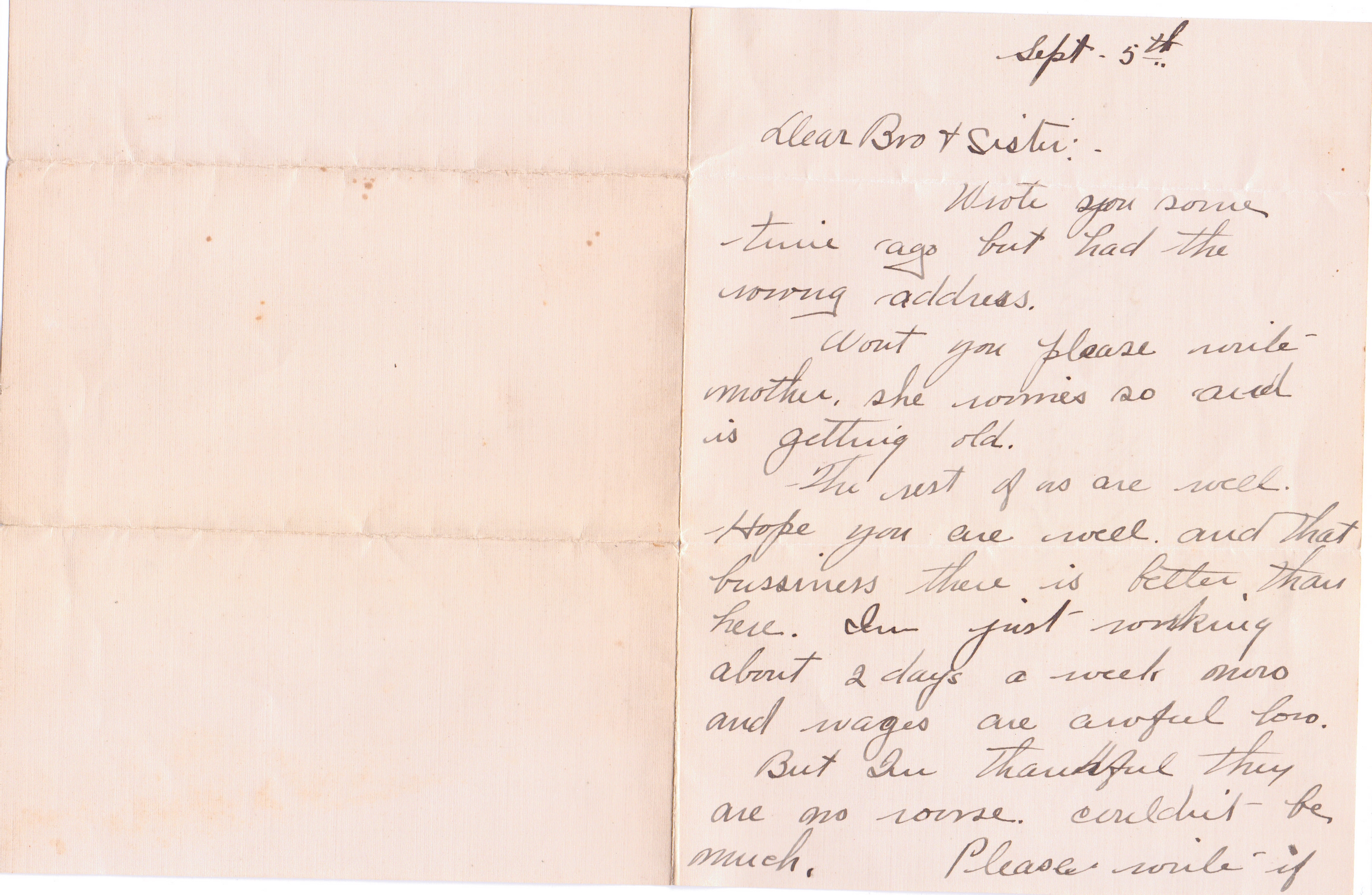 Cora Evans letter, page 2