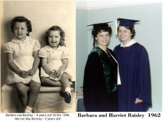 Barbara & Harriet Baisley, California 1946 & 1962