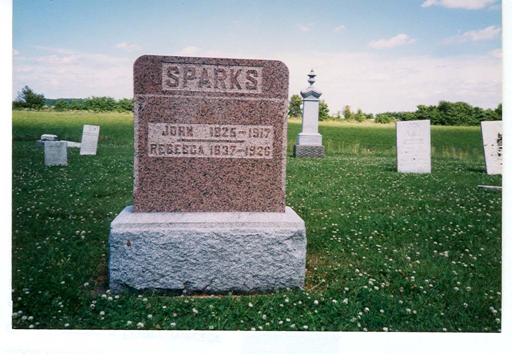 John Sparks & Rebecca Roberts gravestone