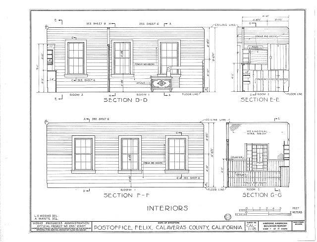 HABS CAL,5-FELI,1- (sheet 7 of 8) - Felix Post Office &...