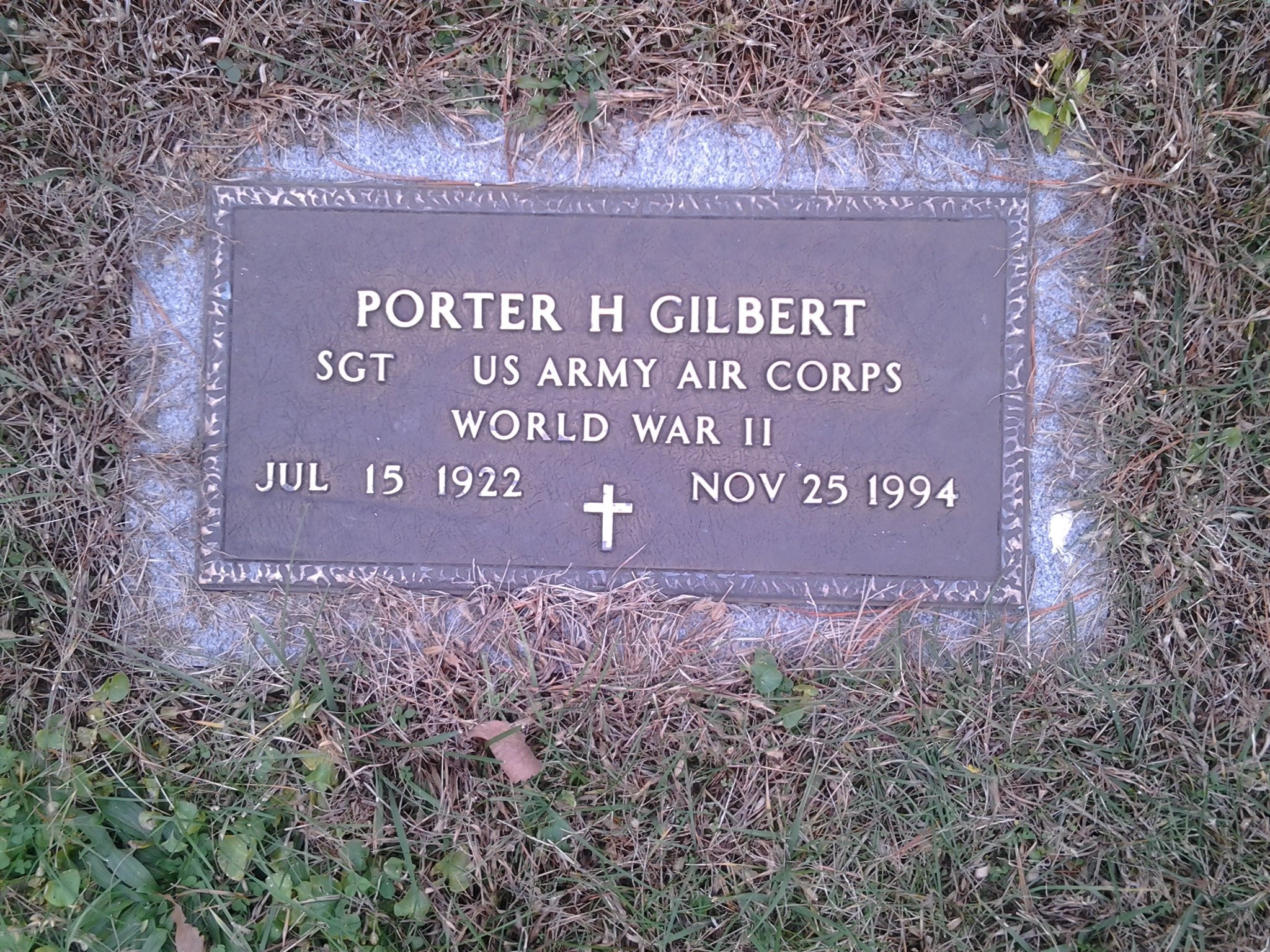 Grave of Porter Gilbert