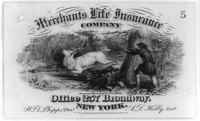 [Advertisement made for the Merchants Life Insurance Co....