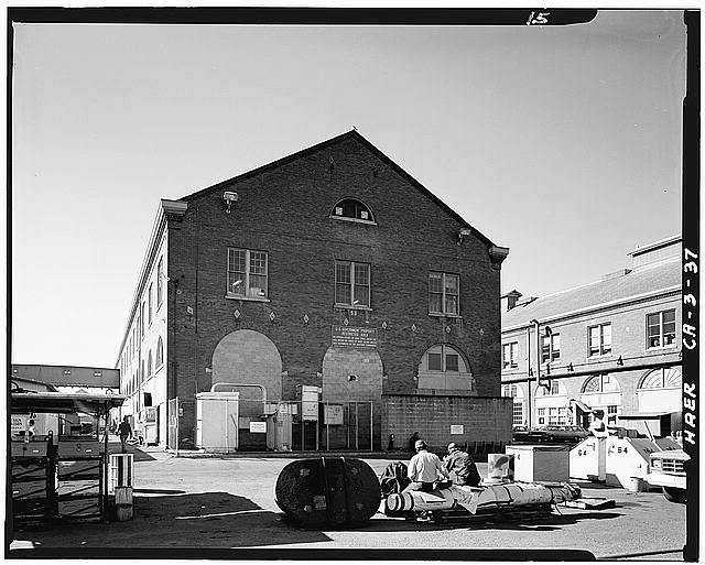 12. Building No. 53, East (rear) elevation. - Mare Island...