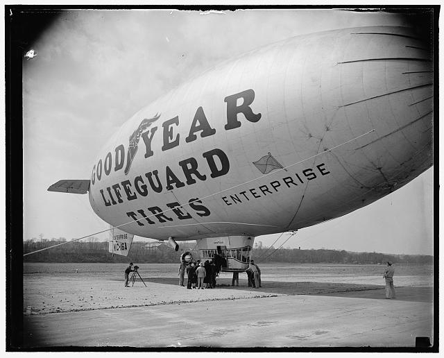 Goodyear blimp at Wash. Air Post, 4/13/38