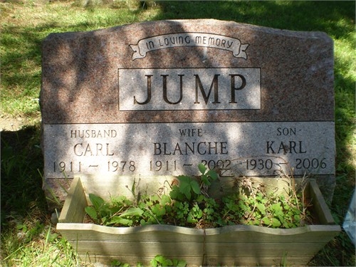 Blanche, Carl, & Karl Jump gravesite