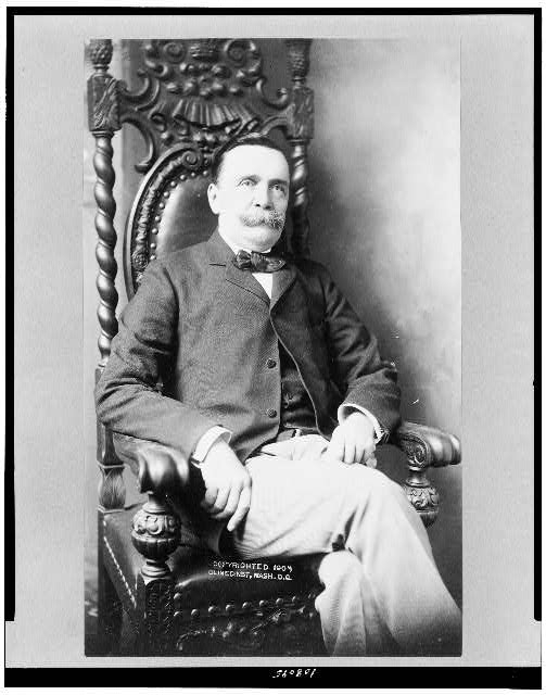 [Carlos Pellegrini, three-quarter length portrait,...