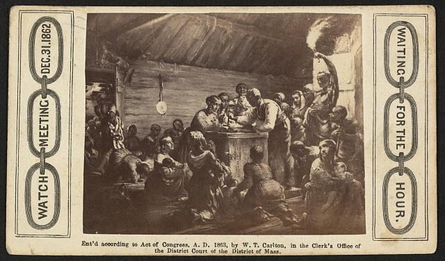 Watch meeting, Dec. 31, 1862--Waiting for the hour /...