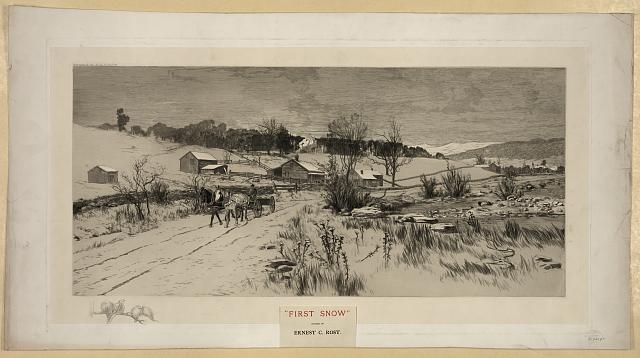 First snow / etched by Ernest C. Rost .