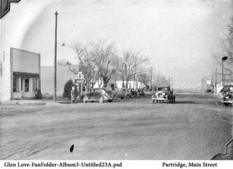Partridge, KS - Main Street 1940's