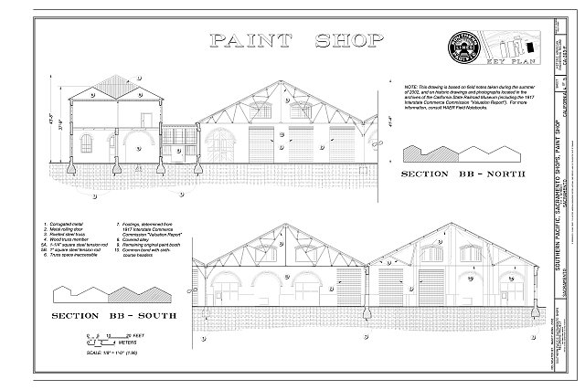 Paint Shop Section BB-North, BB-South - Southern Pacific,...
