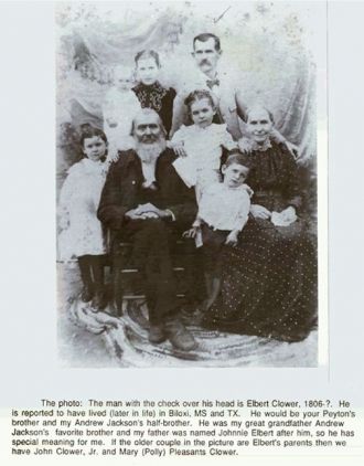 Elbert Clower family, Texas