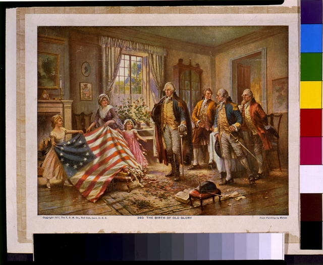 The Birth of Old Glory / from painting by Moran.