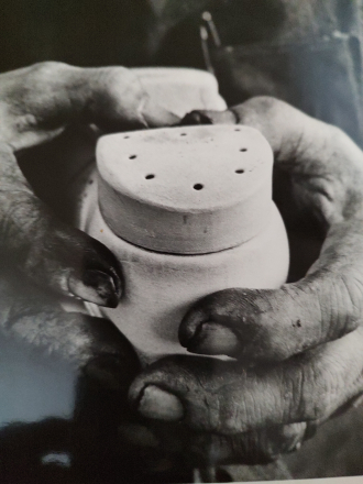 Grandpas hands at work