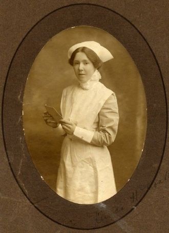 Lillian Harriet Monk in nurses uniform aged approx 20