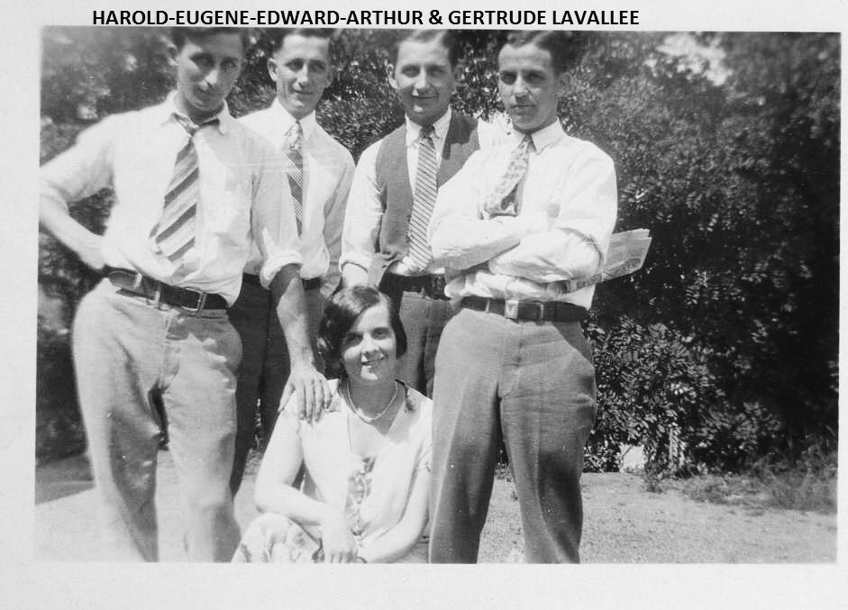 Gertrude Lavallee and her brothers 