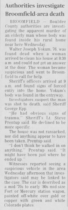 Authorities investigate Broomfield-area death