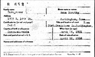 Anna Dorothy Hlavachek Barngrover