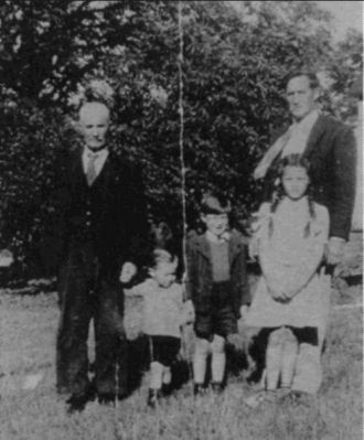 Grandfather, uncle and three cousins, 1940's