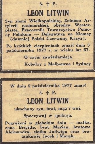 Leon Litwin obituary