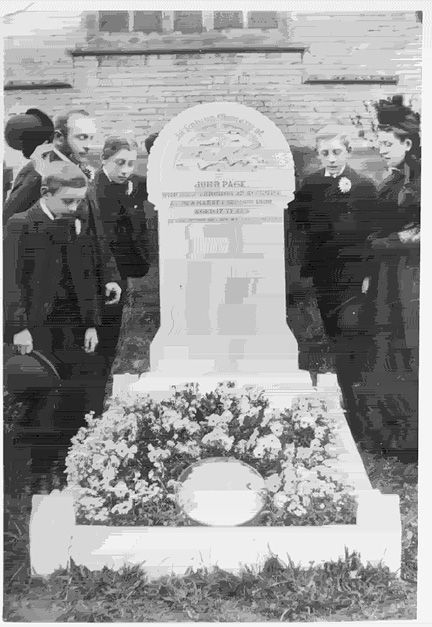 Page family graveyard scene