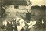 Marie Wagner and her chickens