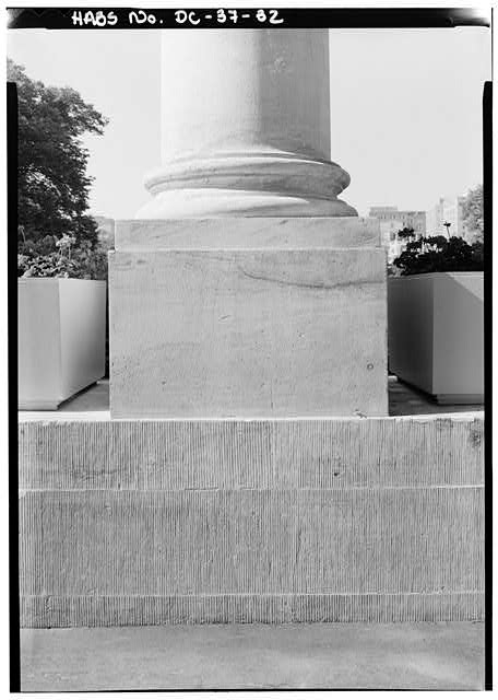 32. DETAIL OF STONE FOUNDATION SUPPORTING COLUMN - White...