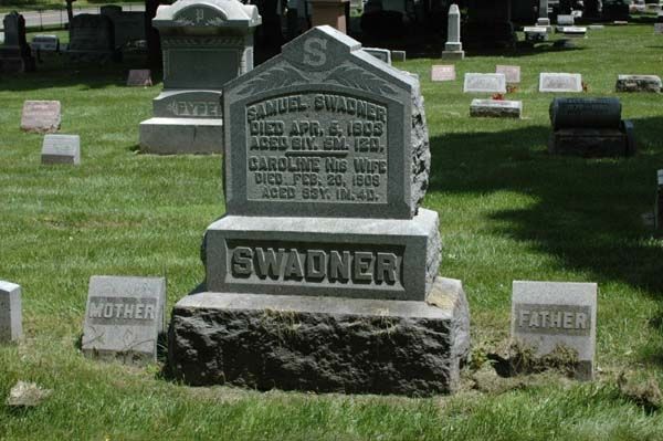 Burial place of Samuel and Caroline Swadner