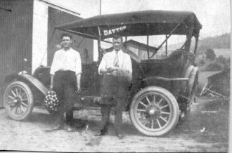 Albert and Fred Doutt and their Automobile