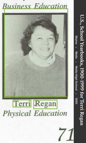 Terri Jean Daly-Regan--U.S., School Yearbooks, 1900-1999(1995)Teacher phys. Ed.