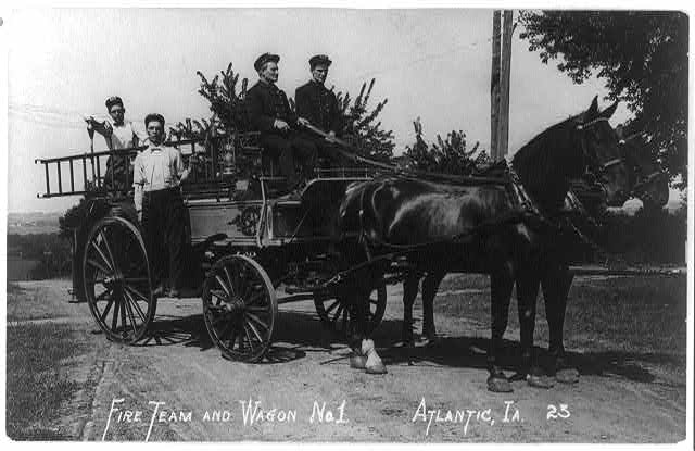 Fire team and wagon no. 1, Atlantic, Ia.