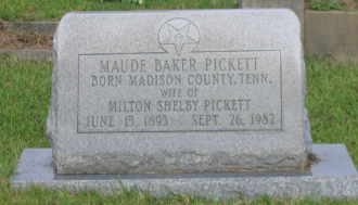 Maude (Baker) Pickett Gravesite