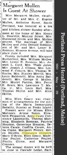 Constance Ann Greaney-Kilroy--Portland Press Herald (Portland, Maine)(29 may 1951)
