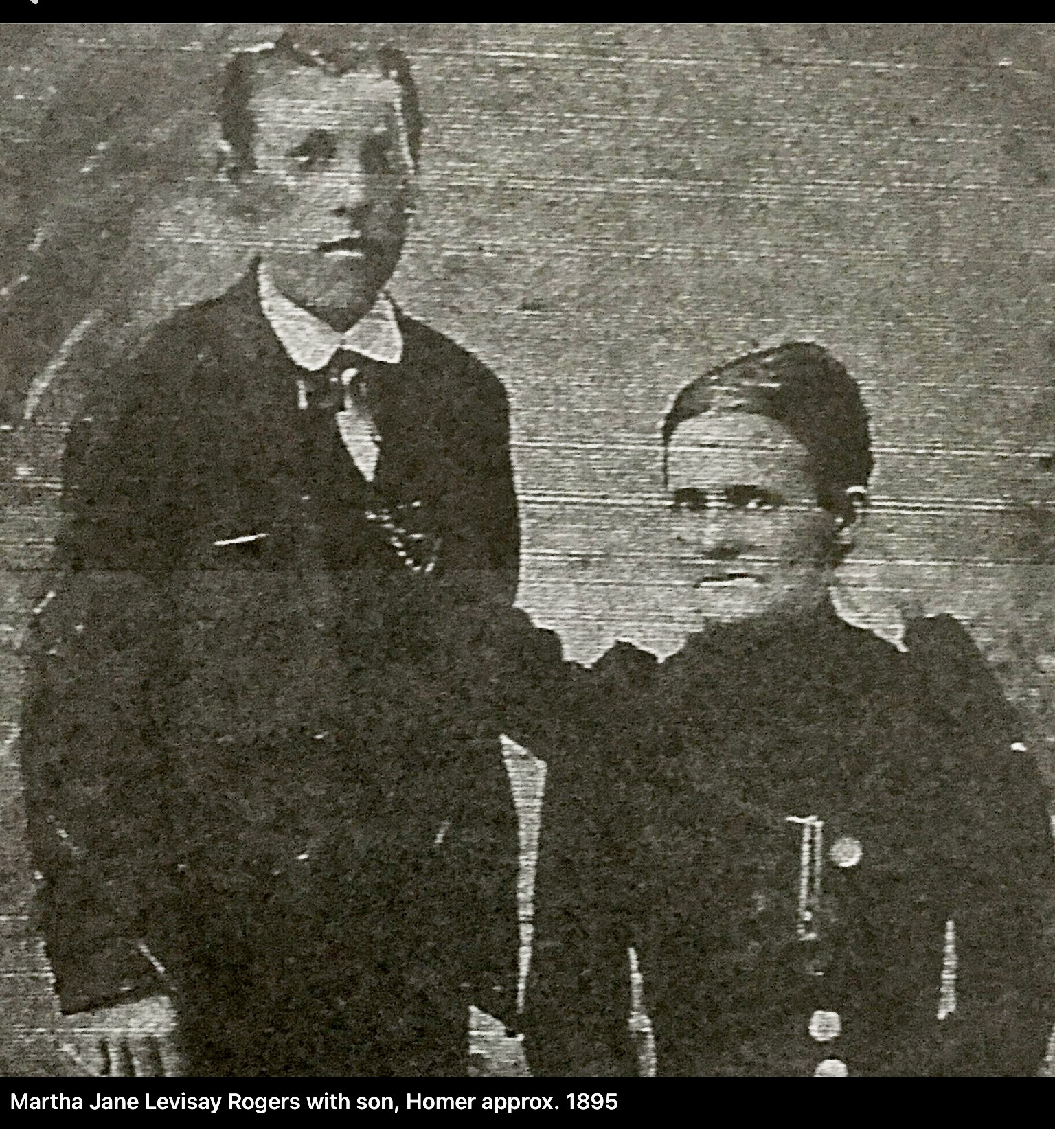 Martha Jane (Levisay) Rogers and youngest son, Homer