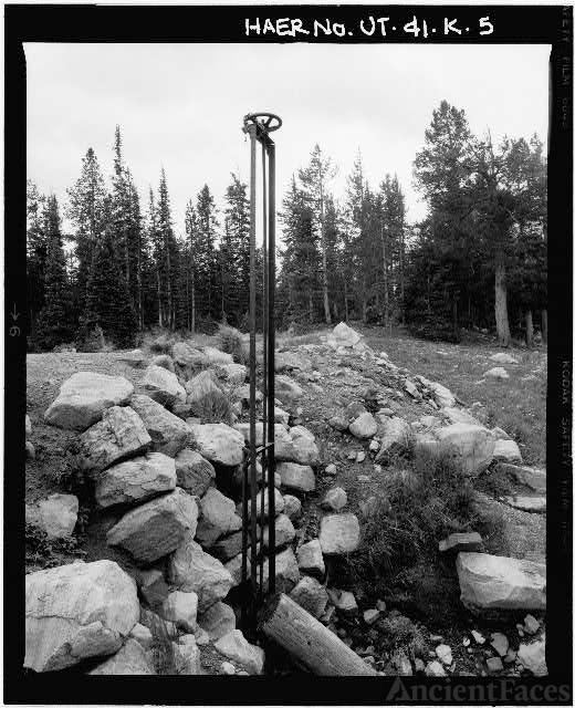5. VIEW SHOWING UPRIGHT OUTLET GATE, STEM, STEM GUIDE AND...