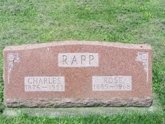 Charles and Rose Rapp headstone