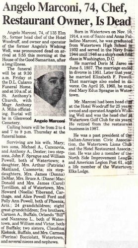 Angelo Marconi Obituary