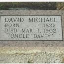 Tombstone of David Michael (1822 - March 1, 1902) In Bonner Springs, Kansas