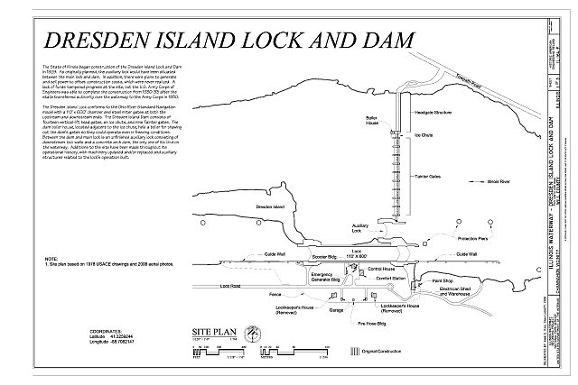 Site Plan - Illinois Waterway, Dresden Island Lock and...