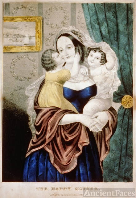 The happy mother