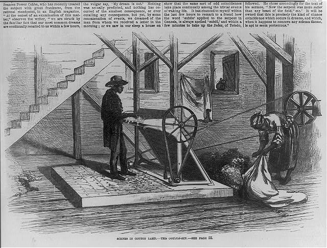 Scenes in cotton land: The cotton gin