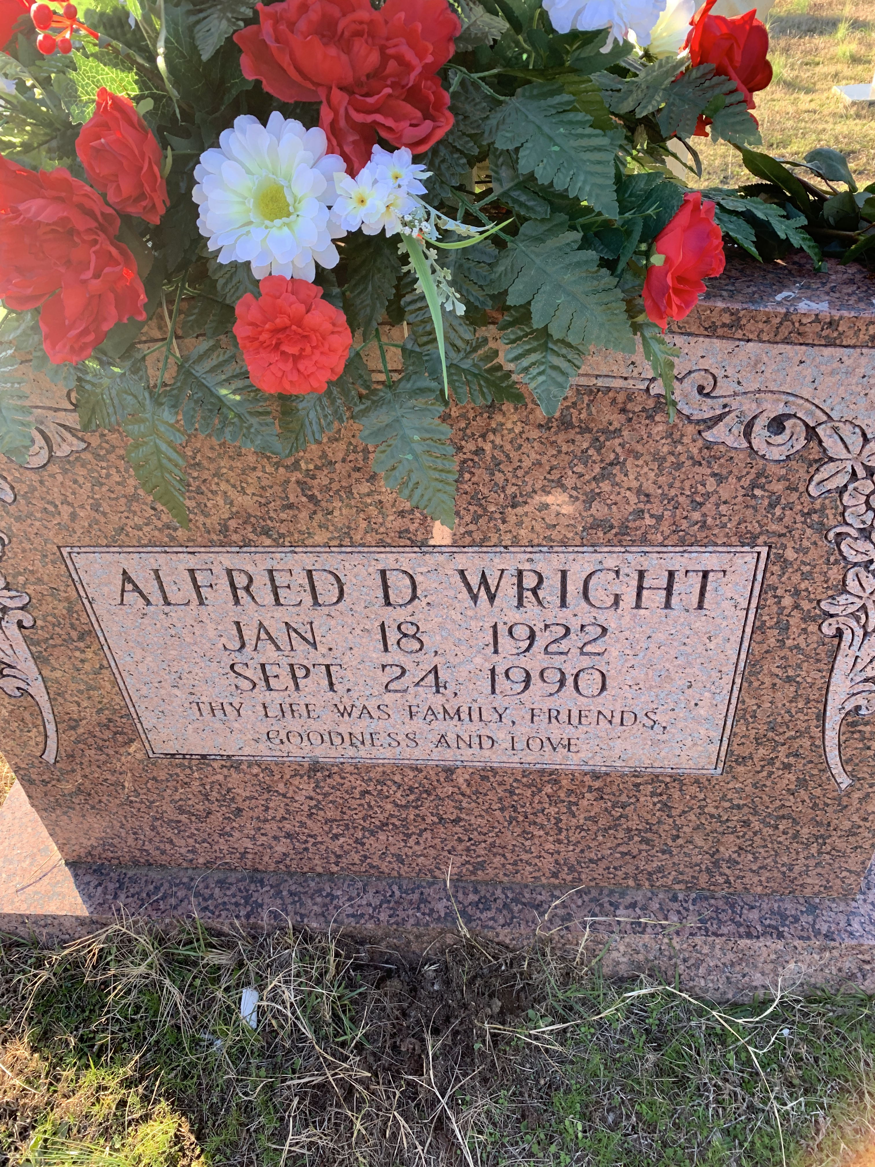 Alfred D Wright Gravesite