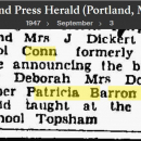 Patricia Collins (Barron) Donovan--Portland Press Herald (Portland, Maine)(3 sep 1947)