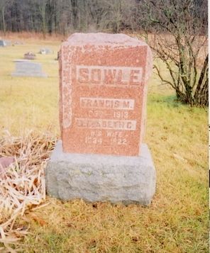 Francis M. Sowle & Elizabeth C. McMahan gravestone