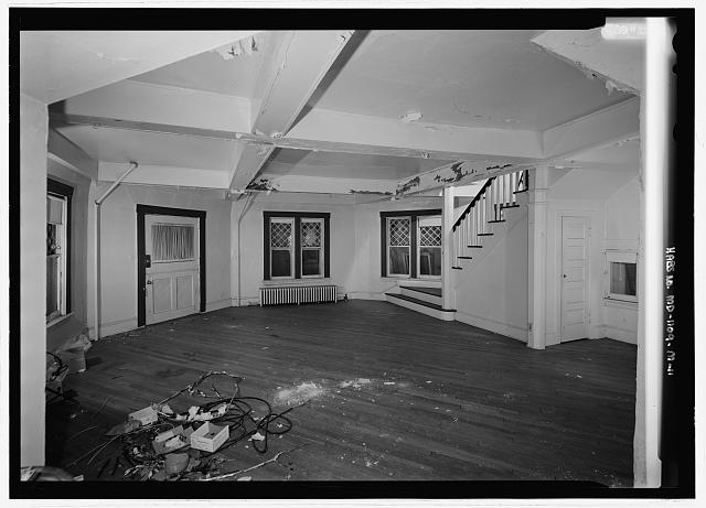 Interior view, general view in room at base of windmill...