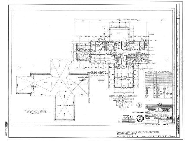 Second Floor Plan & Roof Plan (Section B) - U.S. Veterans...