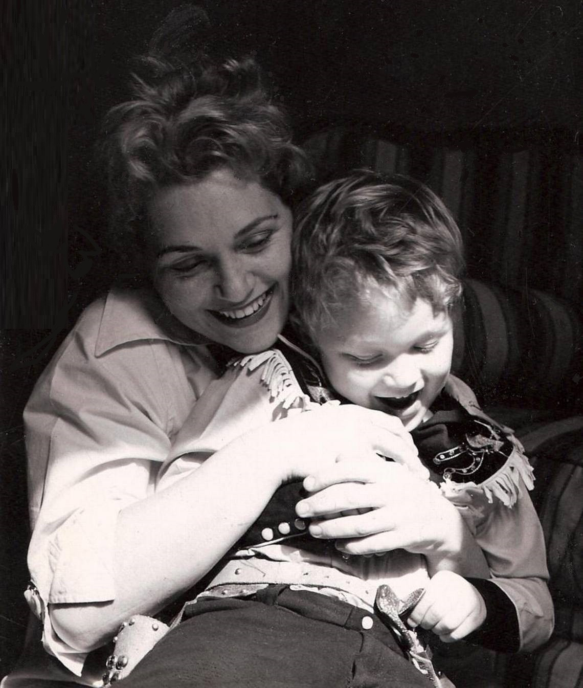 Jonathan Louis Oppenhein and his mother Judy Holliday.