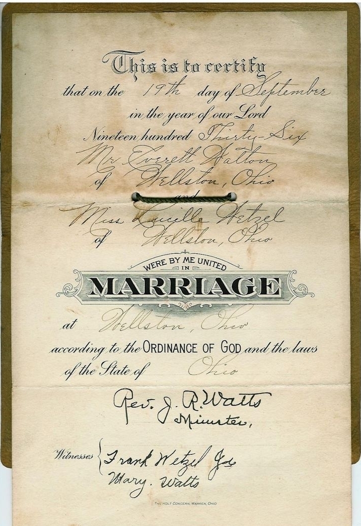 Walton Marriage License