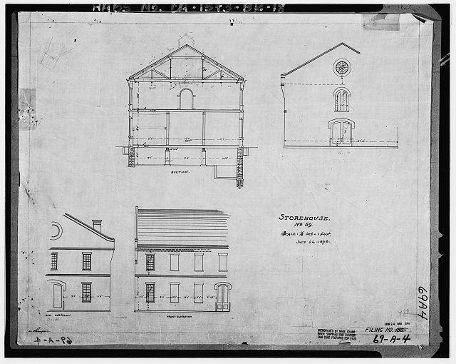 Photocopy of drawing located at National Archives, San...