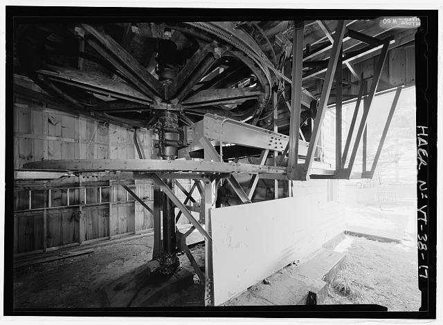 BULLWHEEL, LOOKING SOUTH. - Mad River Glen, Single Chair...